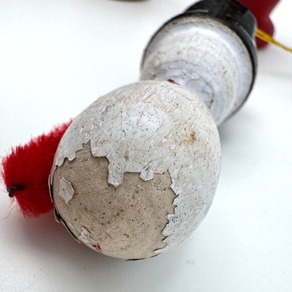 Hand-Painted Vtg Wooden Christmas Ornaments Set Of 15 Figurines Mid-Century - Picture 15 of 16